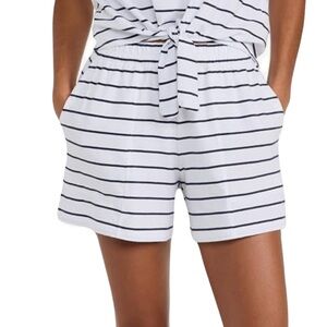 Madewell MWL Women’s Pull-On Seamed Shorts in Stripe Med Like Nee